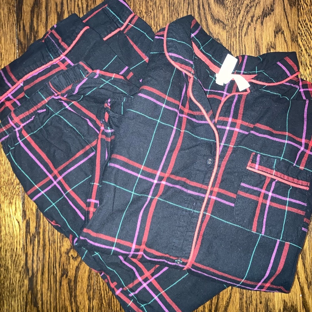 Stars Above (Target Brand) Pajama Set Flannel Plaid Size M